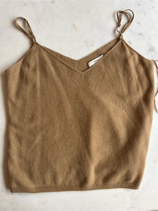 Vince Tops - Vince Camel 100% Cashmere V-Neck Cami Tank (Size M)